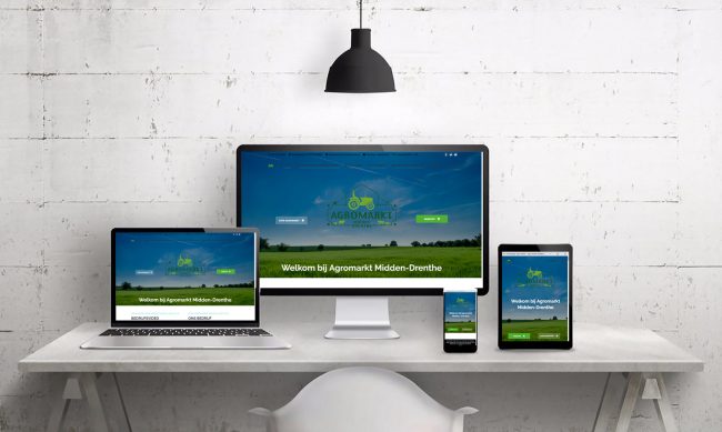 Webdesign Mockup Agromarkt Midden-Drenthe