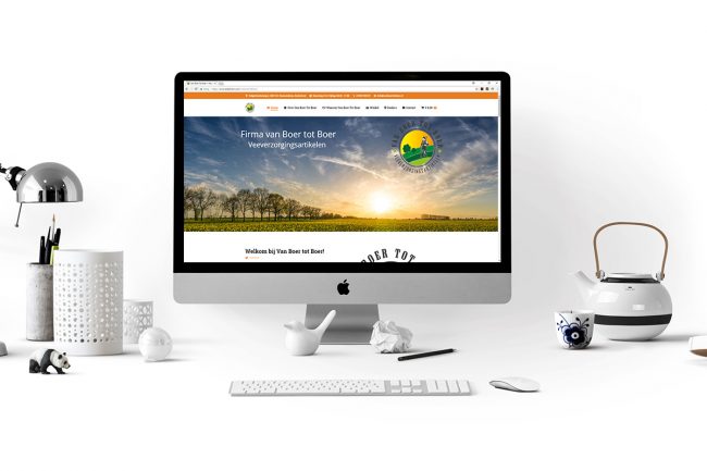 Webdesign Mockup Firma van Boer tot Boer