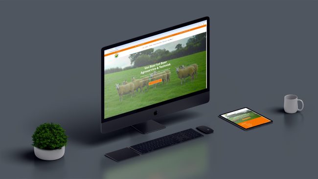 Mockup van de website van Van Boer tot Boer Agroservice & Techniek